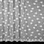 Žakárová záclona 3787, květinový vzor, bílá (více výšek, v metráži)