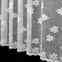 Žakárová záclona 3787, květinový vzor, bílá (více výšek, v metráži)