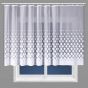 Žakárová záclona ELIŠKA 23147 geometrický vzor, s bordurou, bílá (více výšek, v metráži)