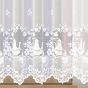 Žakárová záclona VILMA / KUCHYŇKA, s bordurou, bílá (více výšek, v metráži)