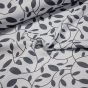 Zatemňovací / termoizolační závěs, blackout 10076/02 šedé listy na bílé, šířka 150cm (látka v metráži)