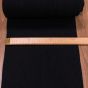 Žebrovaný bavlněný úplet 4996 0069 široký proužek, černý, š.35cm, (látka v metráži)