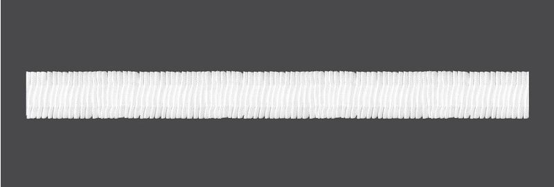 Záclonová řasící páska, stuha FZ/3, univerzální řasení, bílá, tužší, šířka 2,5cm (v metráži)