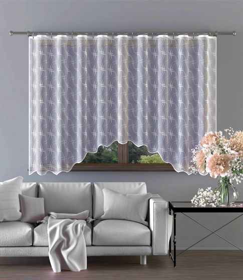 Kusová záclona MIRANDA  jednobarevná bílá, (více rozměrů)