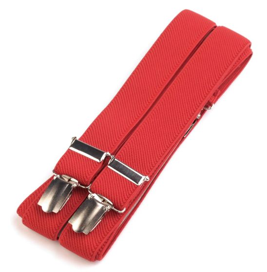 Šle pánské, délka 125cm, šíře 2,5cm, tvar X, červená, 650254/17