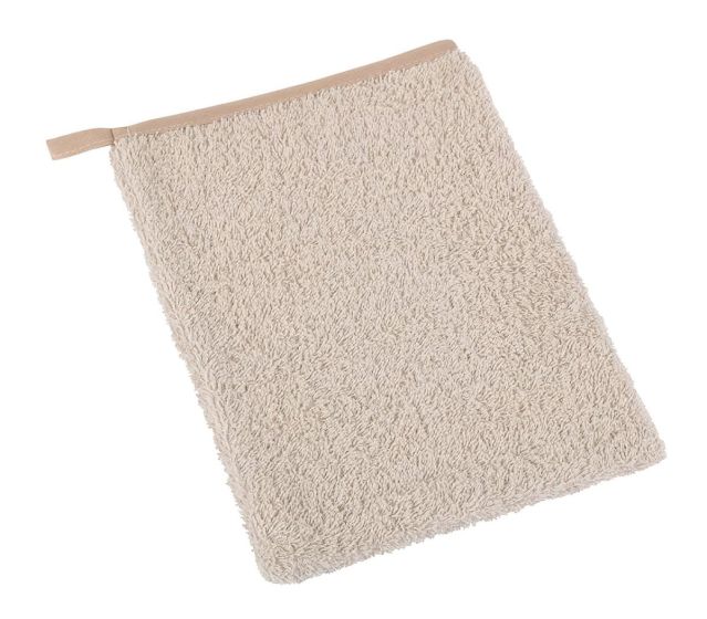 Koupelnová mycí žínka 23/13, bavlněné froté, jednobarevná kávová, 17x25cm