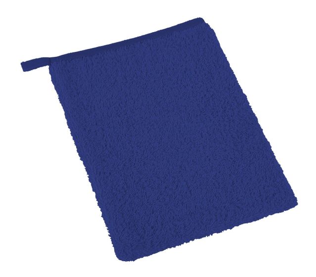 Koupelnová mycí žínka 23/26, bavlněné froté, jednobarevná tmavě modrá, 17x25cm