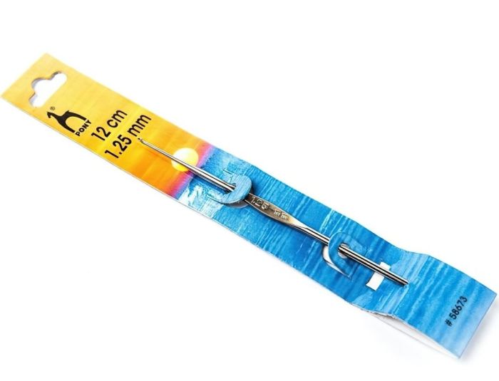 Háček na háčkování PONY, ocelový 58673, velikost 1,25mm, délka 12cm