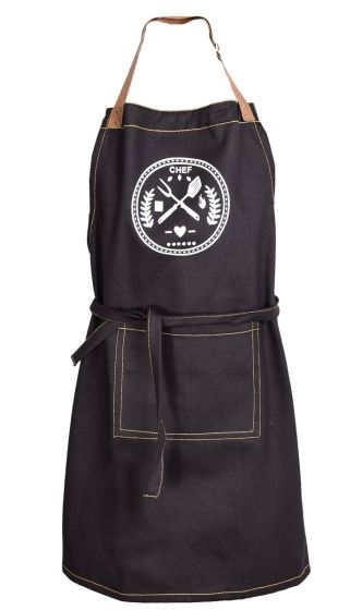 Kuchyňská zástěra JEANS MASTER CHEF, černá 70x80cm