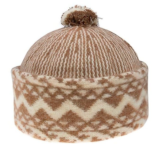 Pánská čepice zmijovka TONAK TRITON světle hnědá-smetanová, univerzální velikost