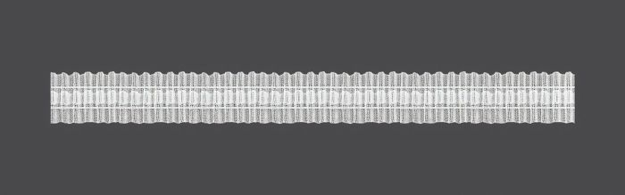 Záclonová řasící páska, stuha, univerzální řasení, transparentní, šířka 2,5cm (v metráži)