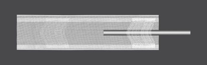 Záclonová řasící páska, stuha TZ17, vitrážová na tyč, univerzální řasení, transparentní, šířka 10cm (v metráži)