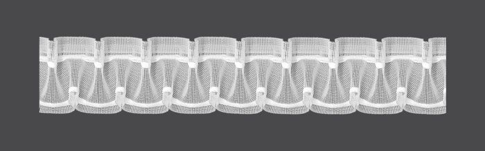 Záclonová řasící páska, stuha Z3/Z-200, cik-cak vlnky, řasení 1:2, transparentní, šířka 5cm (v metráži)