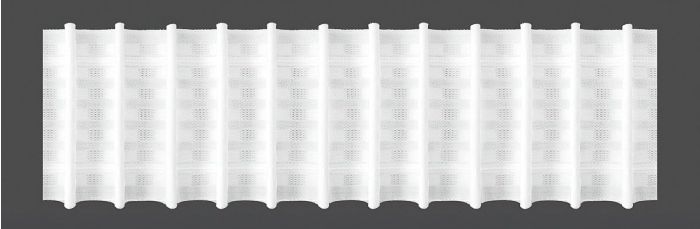 Záclonová řasící páska, stuha 2.80.200.1, tužkové sklady, řasení 1:2, bílá, šířka 8cm (v metráži)