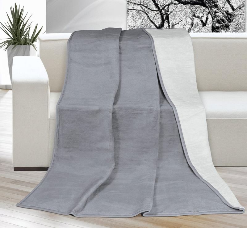 Deka KIRA PLUS tmavě šedá / světle šedá, 150x200cm