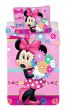 Dětské povlečení MINNIE BOWS AND FLOWERS bavlna hladká, 140x200cm + 70x90cm