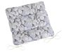 Prošívaný sedák DITA 41/401, ŠEDÝ KVĚT, čtverec 40x40cm