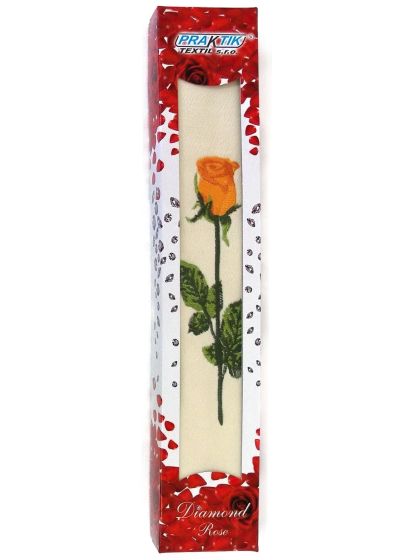 Dárkové balení froté ručníku 04, oranžová růže, 50x90cm 1 kus