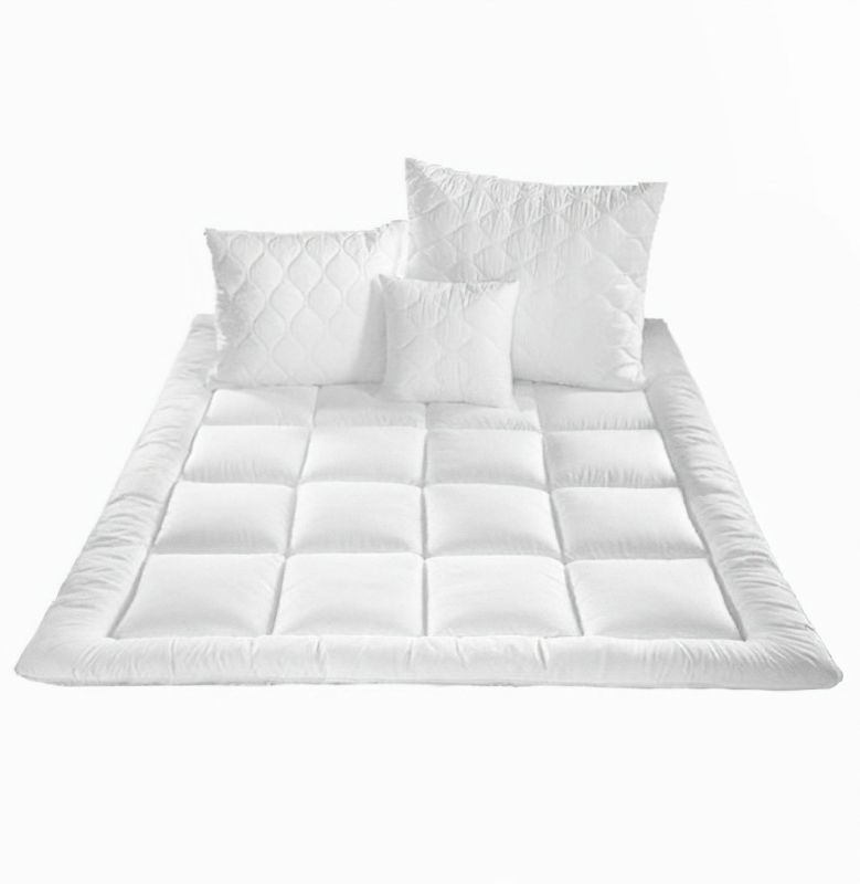 Set SCHON z dutého vlákna, prošívaný, přikrývka 140x200cm, polštář 70x90cm, PLUS, celoroční (1000 + 1000g)