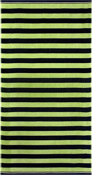 Plážová osuška ZEBRA, zelenomodrá proužkovaná, froté, 90x170cm