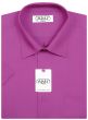 Pánská košile AMJ jednobarevná JK081, fuchsiová, krátký rukáv