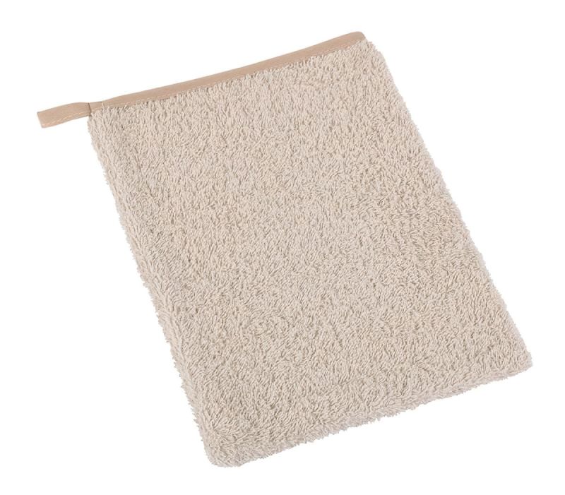 Koupelnová mycí žínka 23/13, bavlněné froté, jednobarevná kávová, 17x25cm