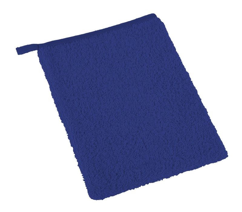 Koupelnová mycí žínka 23/26, bavlněné froté, jednobarevná tmavě modrá, 17x25cm