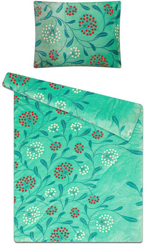 Povlečení LINDA MENTOL mikroflanel, tyrkysová, 140x200cm + 70x90cm