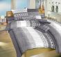 Povlečení SAHARA ŠEDÁ, pruhy a kroužky, krep, 140x200cm + 70x90cm
