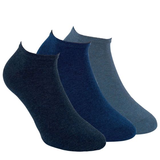 Ponožky bavlněné sneakers 35015, barevné mix, letní, elastické, pánské, 3 páry (více velikostí)