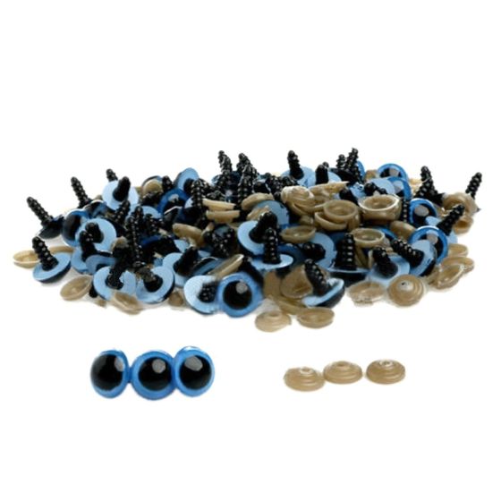 Bezpečnostní oči, jednobarevné modré, průměr 10mm