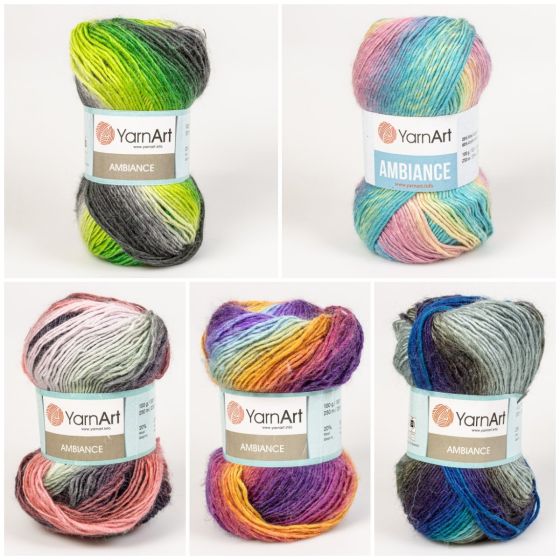 Pletací příze YarnArt AMBIANCE, melírovaná, 100g/250m