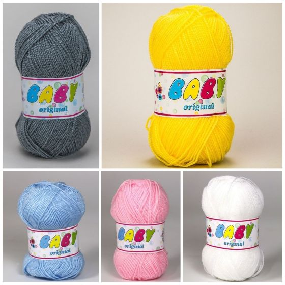 Pletací příze Storex BABY ORIGINAL jednobarevná, klasická, 50g/220m