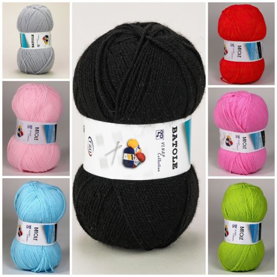 Pletací příze Vlnap BATOLE jednobarevná, klasická, 100g/416m