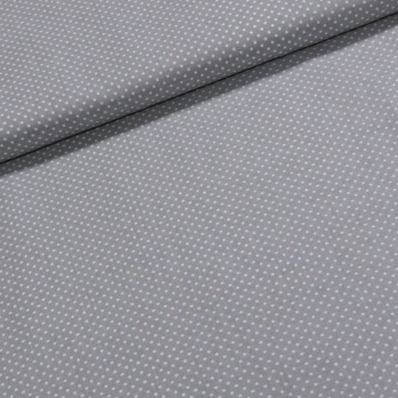 Bavlněné plátno Jolana JO004/07 bílý puntík na šedé 2 mm, š.150cm (látka v metráži)