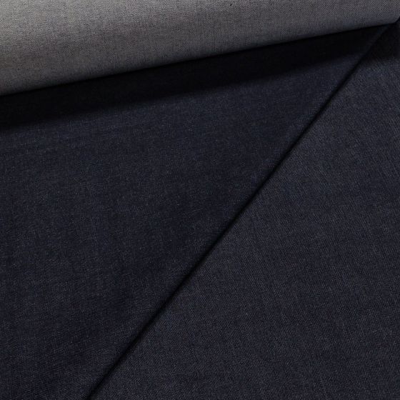 Bavlněná riflovina (denim, džínovina) modrá, klasická, š.160cm, 340 g/m2, 100% bavlna (látka v metráži)