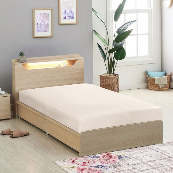 Bavlněné napínací plátěné prostěradlo, s gumou 90x200cm, bílá káva