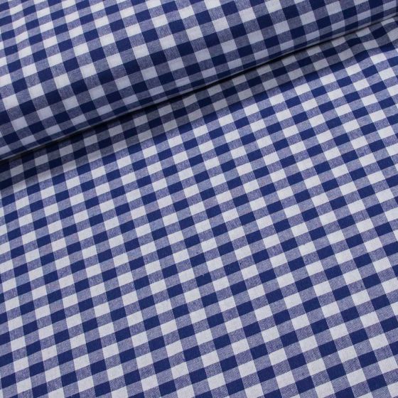 Bavlněný kanafas SOFI 1x1cm modrý, š.140cm (látka v metráži)