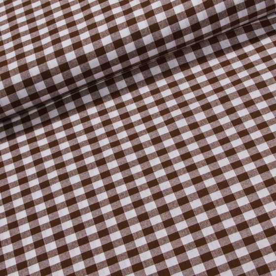 Bavlněný kanafas SOFI 1x1cm hnědá, š.140cm (látka v metráži)