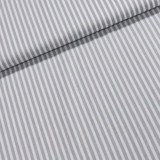 Bavlněné plátno Jolana JO003/07 šedý a bílý proužek 5mm, š.150cm (látka v metráži)