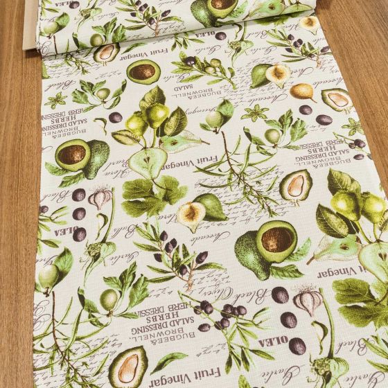 Bavlněné plátno vaflovina, utěrkovina / štola na metráž 703023 AVOKÁDO, zelená, š. 50cm (látka v metráži)