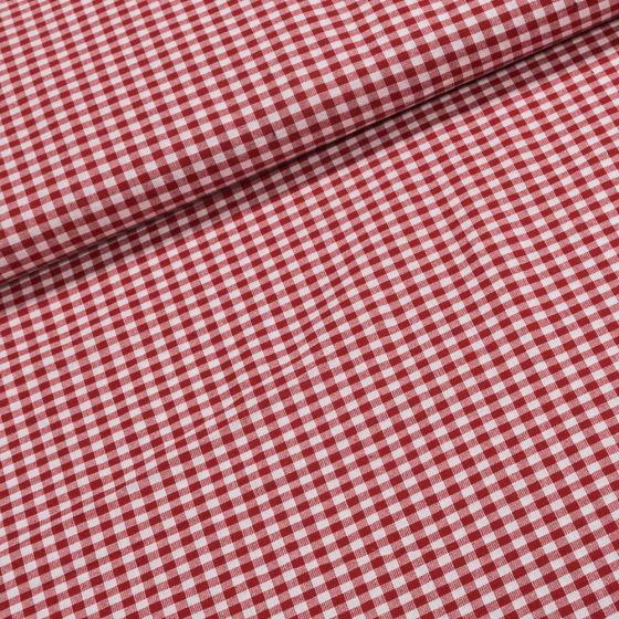 Bavlněný kanafas SOFI 0,5x0,5cm červený, š.140cm (látka v metráži)