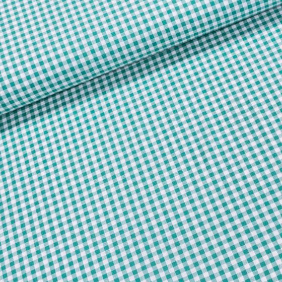 Bavlněný kanafas PEARL GREEN 0,5x0,5cm zelený, š.160cm (látka v metráži)