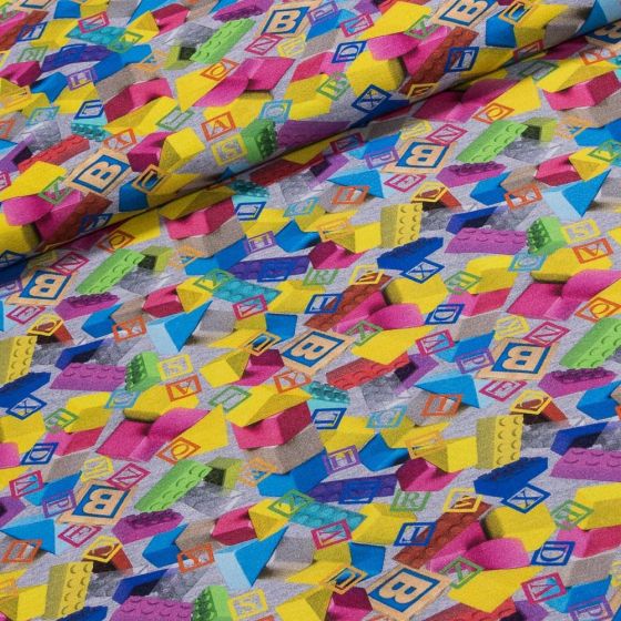 Bavlněný úplet DT-AGNUS/9 DIGITÁLNÍ TISK LEGO, š.180cm (látka v metráži)