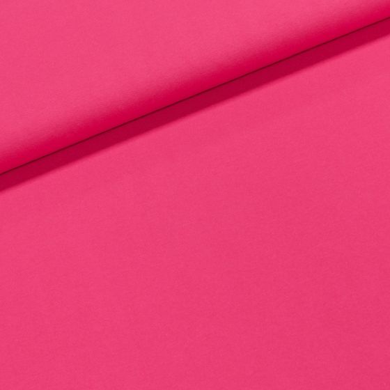 Bavlněný úplet TEPLÁKOVINA SP-GRETA 29, jednobarevná uni sytě růžová, š.180cm (látka v metráži)
