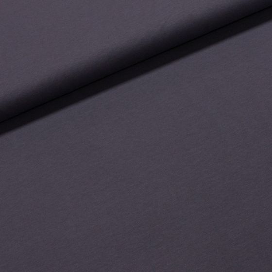 Bavlněný úplet TEPLÁKOVINA SP-GRETA 48 jednobarevná uni tmavě šedá, š.180cm (látka v metráži)