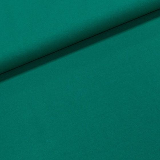 Bavlněný úplet TEPLÁKOVINA SP-GRETA 61, jednobarevná uni zelená, š.180cm (látka v metráži)