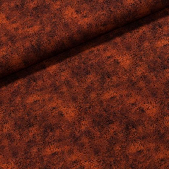 Bavlněný úplet 09313-010 BIO rezavý mramorový vzor, š.150cm (látka v metráži)