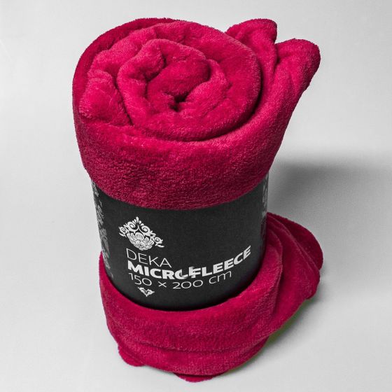 Deka mikrofleece QUENTIN AK-2396 jednobarevná růžová, 150x200cm