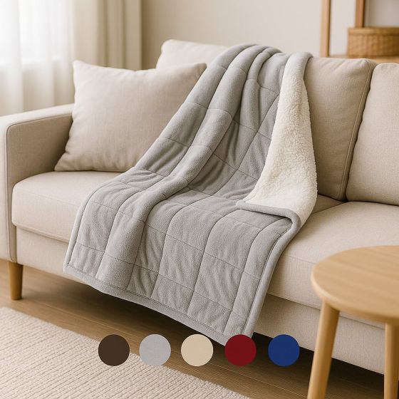 Hřejivá deka OVEČKA PROŠEV Sleep Well 150×200 cm – oboustranná mikrovlákno, prošívaná, 600 g/m² (více barev)